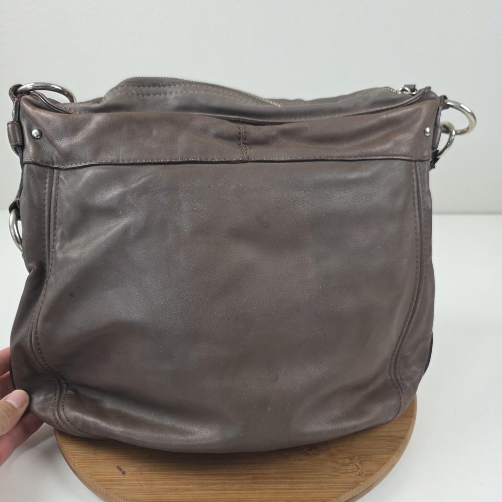 Coach Leather Shoulder Bag Womens Brown Hobo Zip Top Silver Hardware Style 14706 - Picture 3 of 16